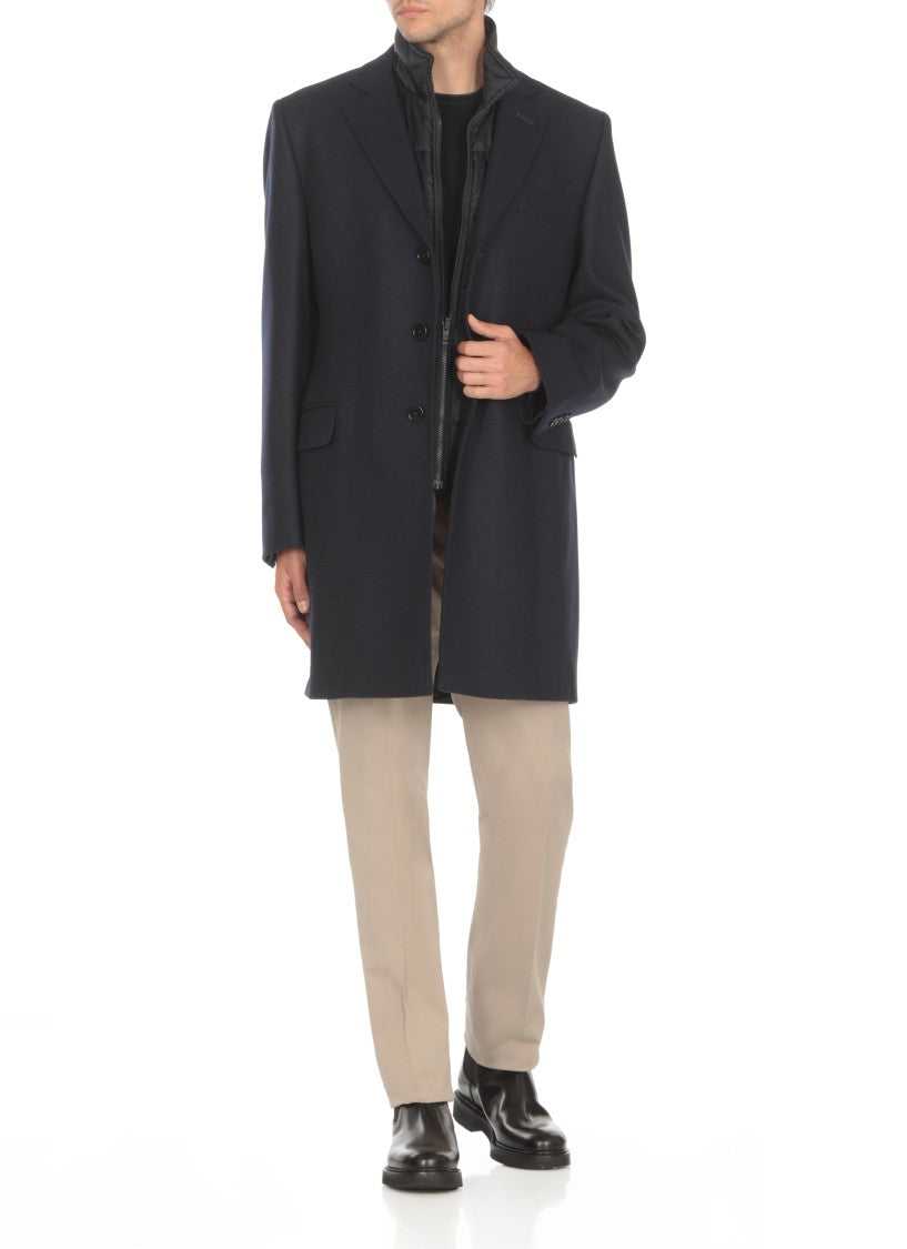 Fay Blue Wool Coat