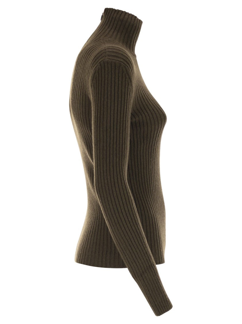 Max Mara Aral1234 - Ribbed Wool And Cashmere Turtleneck Jumper