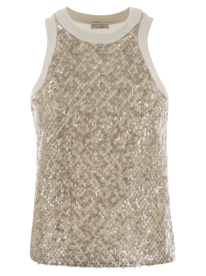Brunello Cucinelli Stretch Cotton Jersey Top
