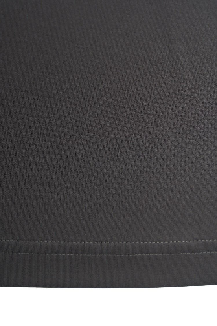 Stefan Brandt Minimalist Grey T-Shirt With Classic Crew Neck