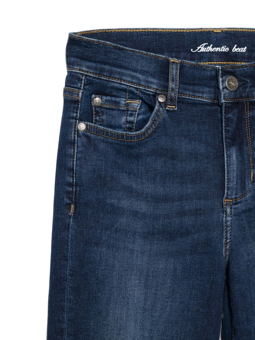 Liu Jo Mid-Rise Dark Blue Flared Denim Jeans