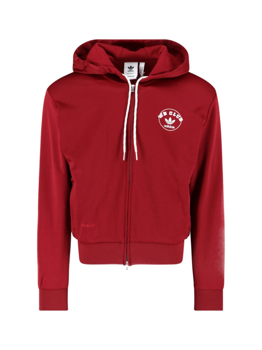 Adidas X Wales Bonner Bordeaux Cotton Blend Zip-Up Hoodie