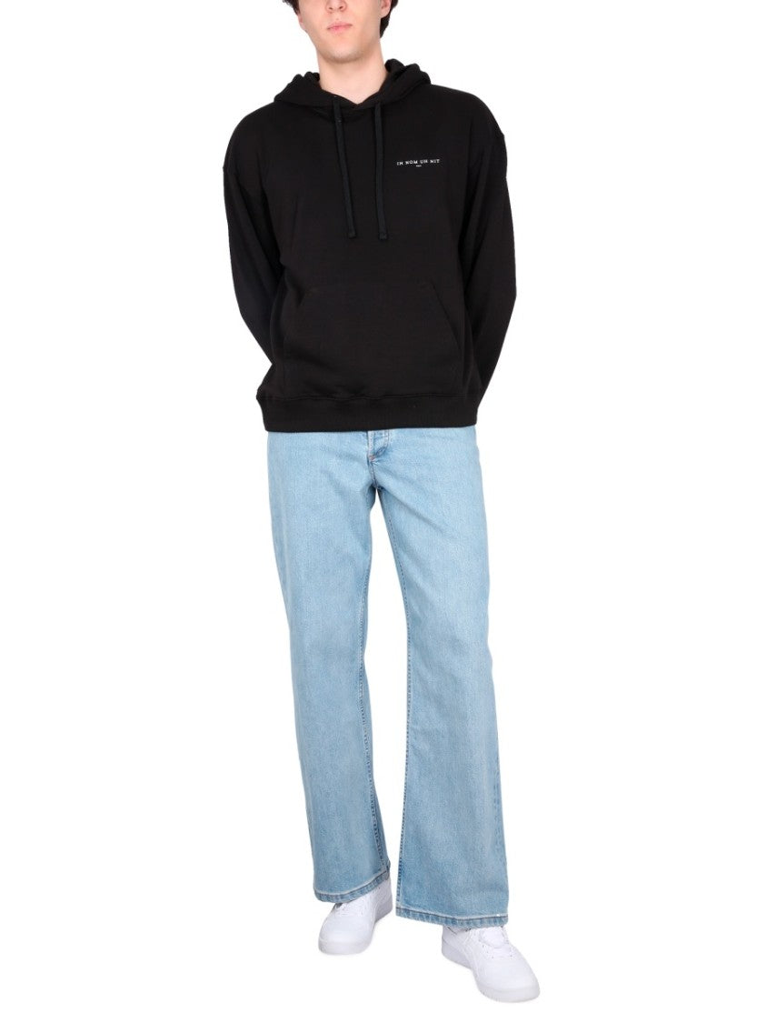 Ih Nom Uh Nit Graphic Print Black Sweatshirt