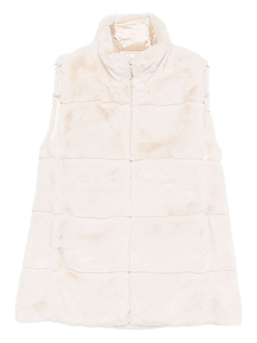 Save The Duck Reversible Beige Jacket With High Collar