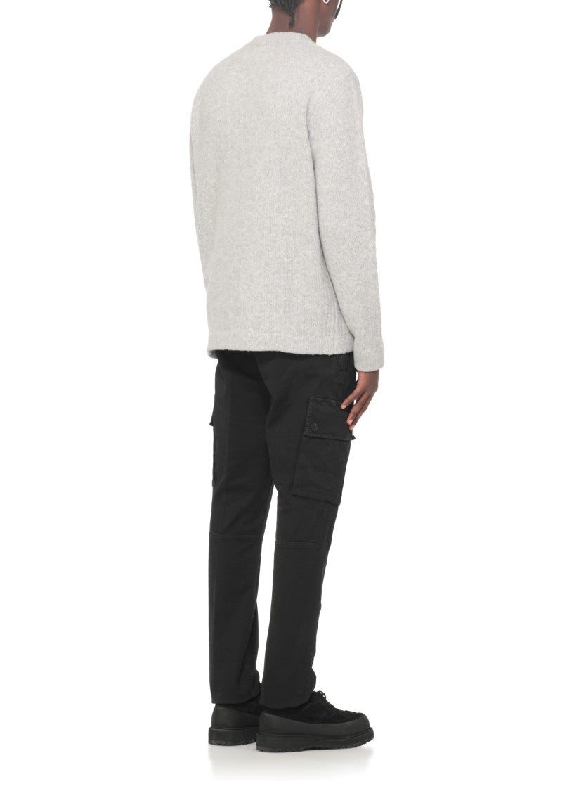 Stone Island Heather Grey Wool Sweater