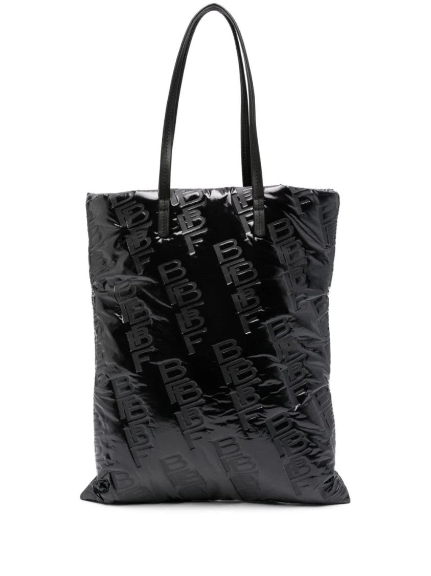By Far Black Embossed Leather Handbag