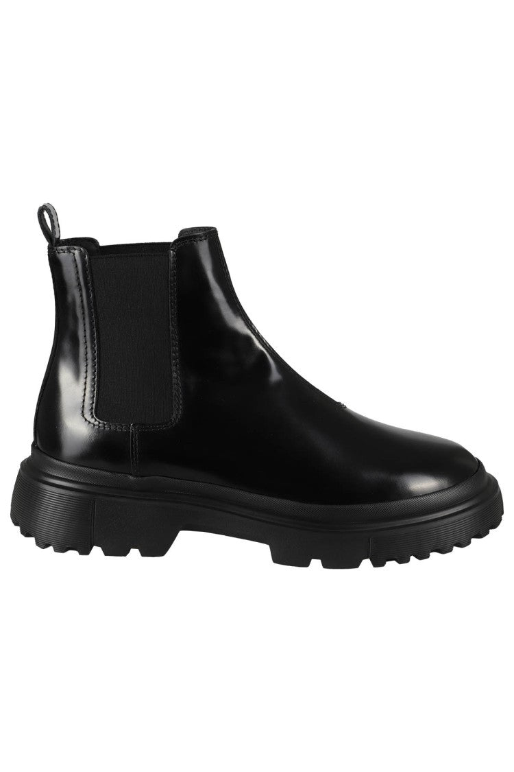 Hogan H629 Chelsea Black Glossy Leather Ankle Boot