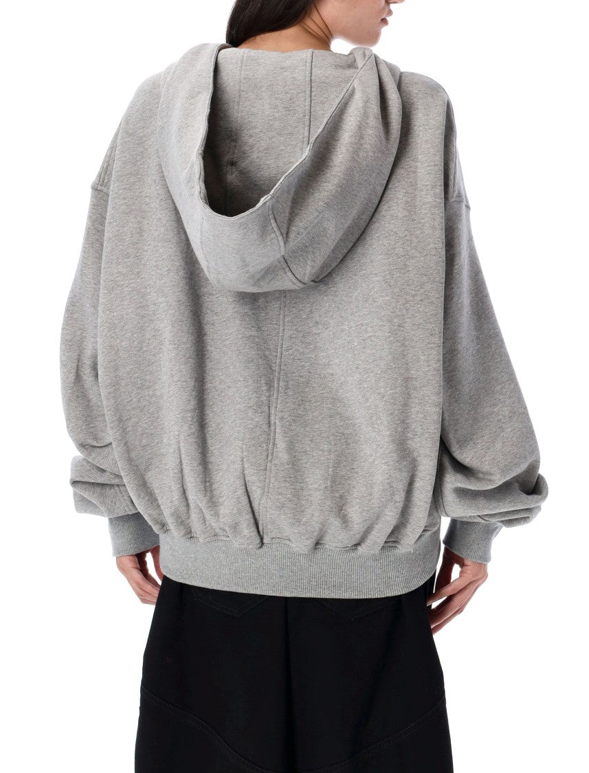 The Attico Heathered Grey Oversized Hoodie