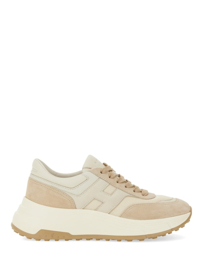 Hogan Chunky Sole Leather Sneakers