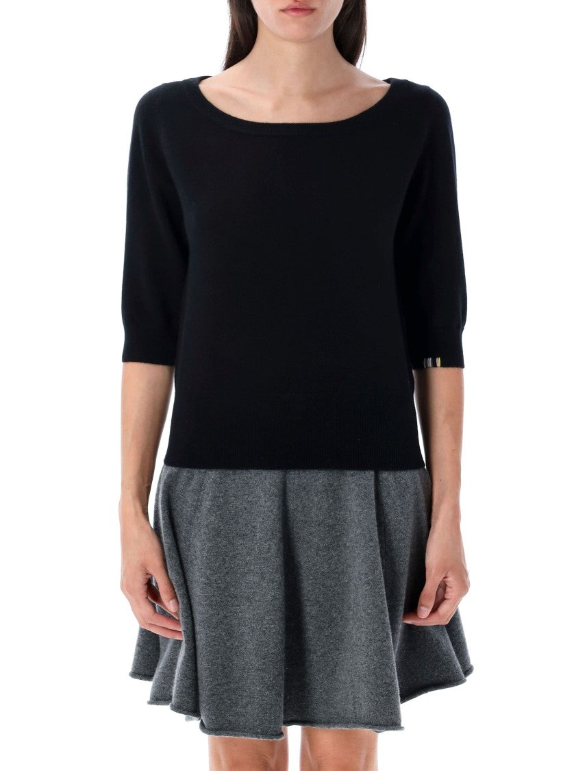 Extreme Cashmere Marianne Fitted Black Top