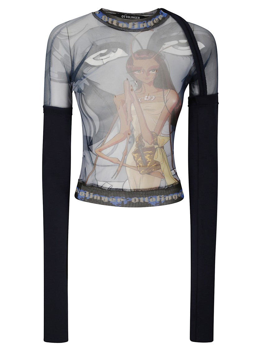 Ottolinger Top Mesh Hybrid Longsleeve