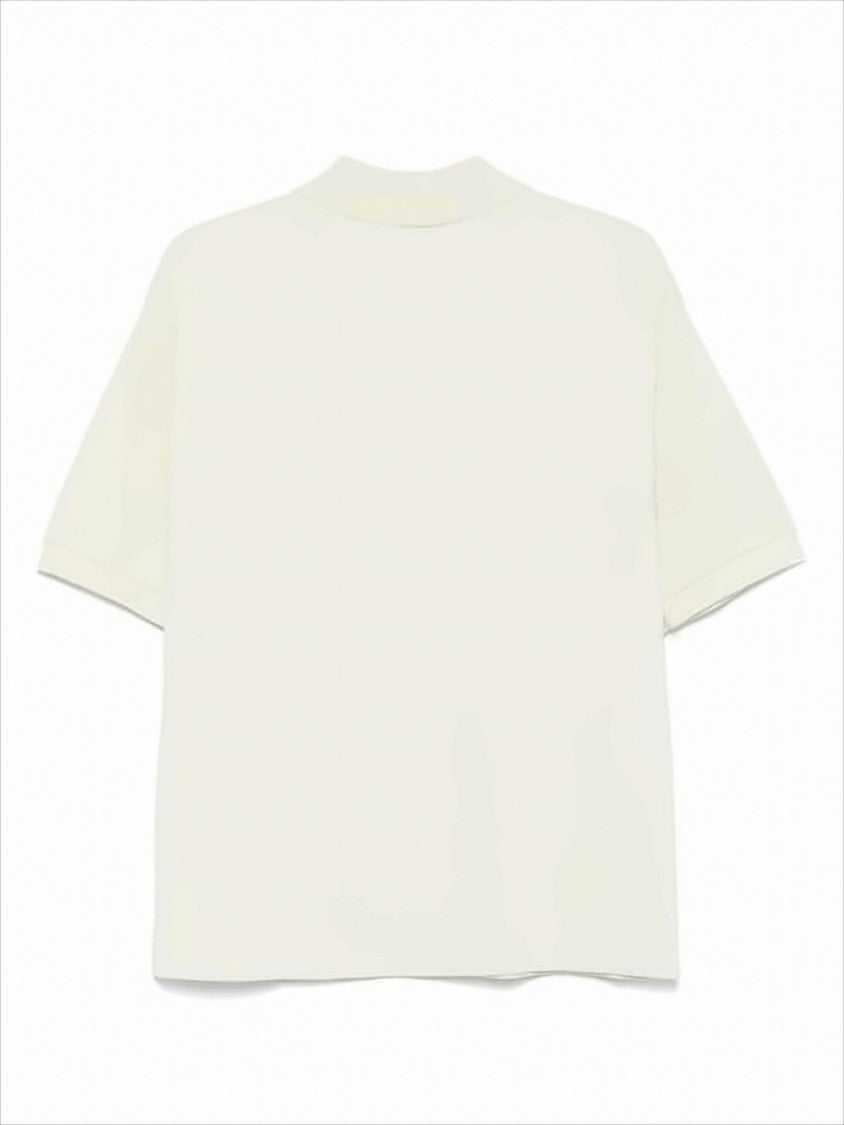 Auralee Relaxed-Fit White Polo Shirt With Boxy Silhouette