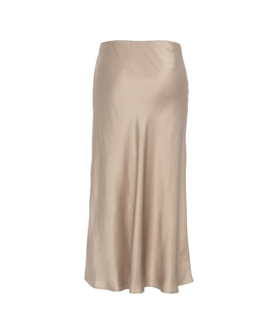 Ottod'ame Fluid Midi Skirt With High Waist And Flared Design