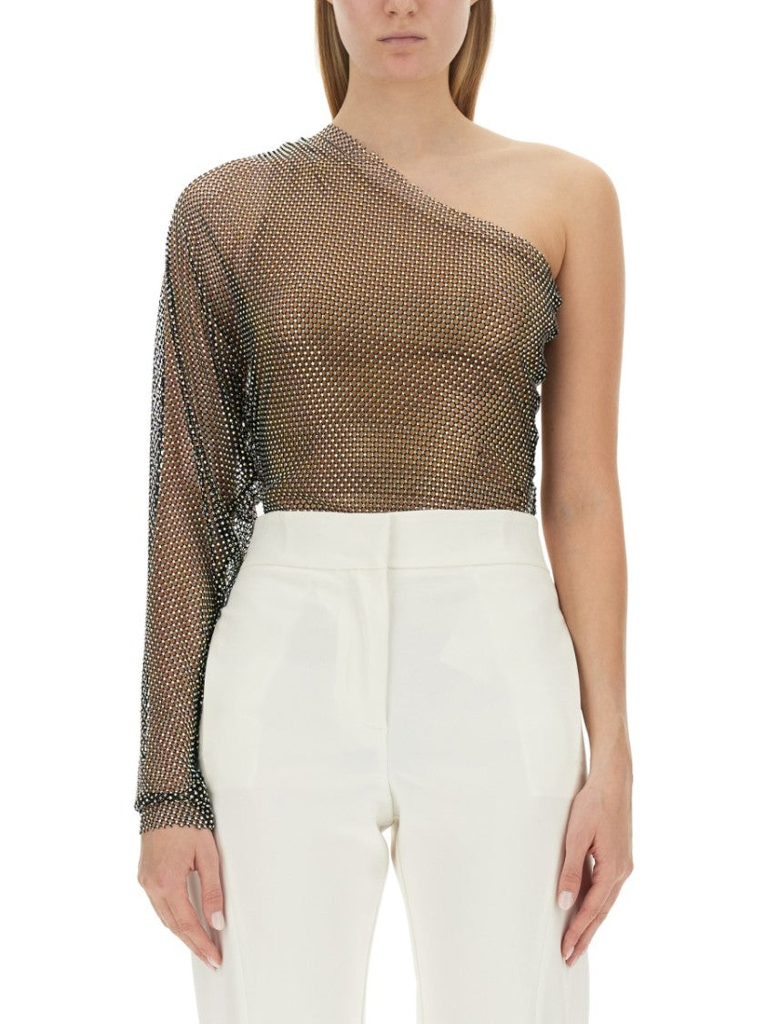 Genny One-Piece Top With Draped Sleeve