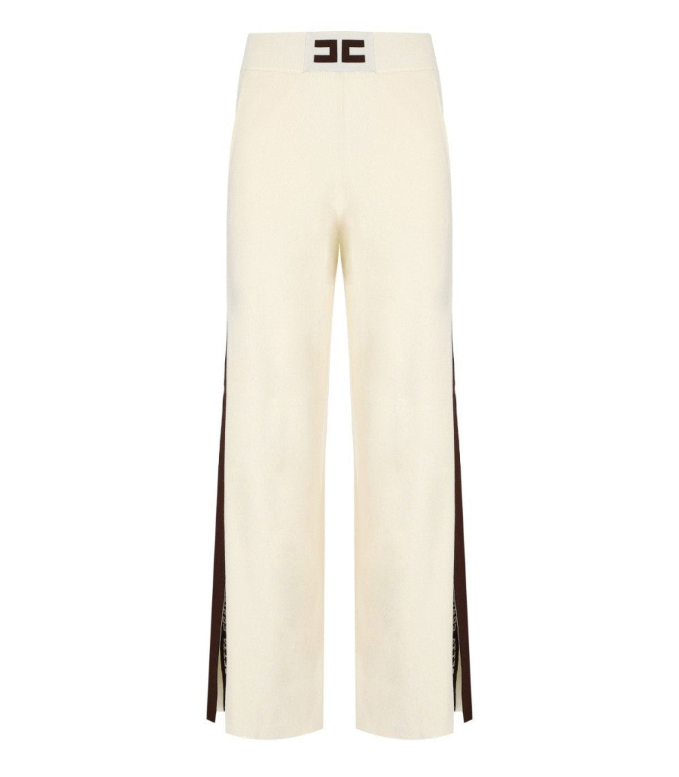 Elisabetta Franchi Milk Coffee Knitted Pants