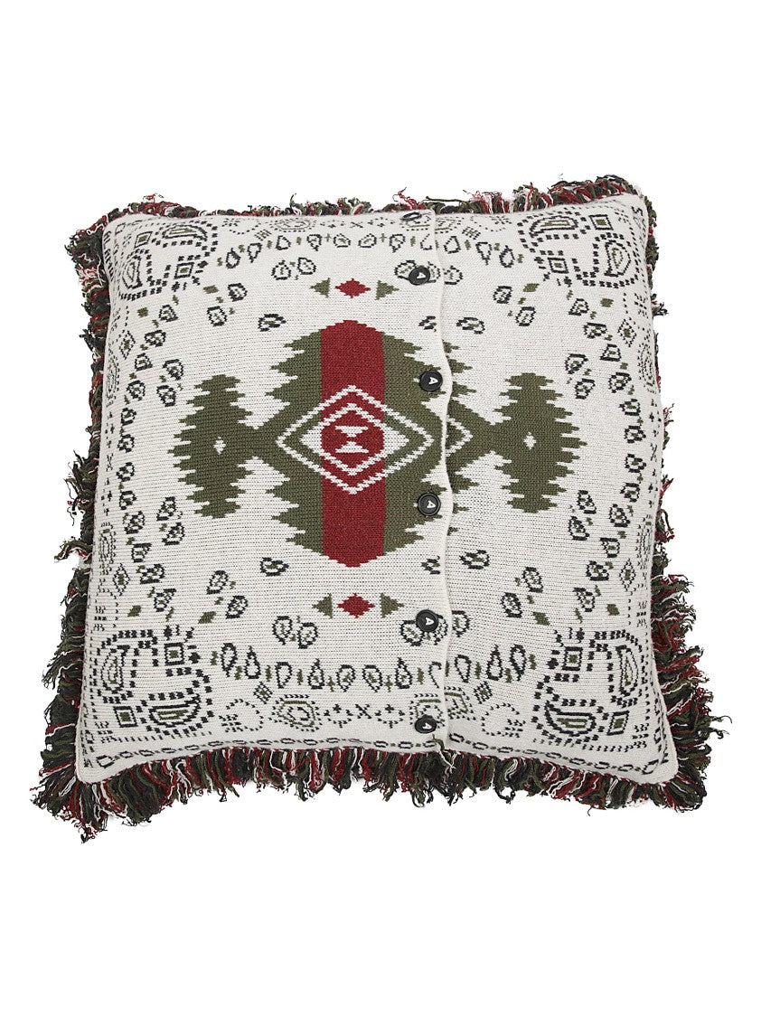 Alanui Vibrant Multicolor Virgin Wool Scarf With Geometric Patterns