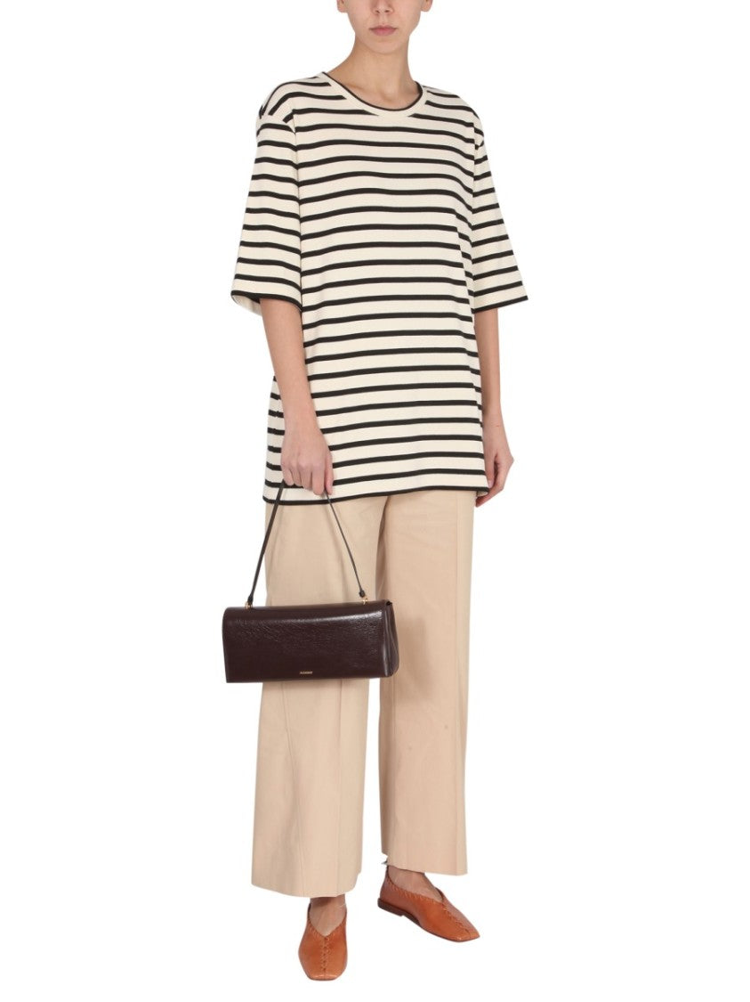 Jil Sander High-Waisted Wide-Leg Trousers With Front Closure