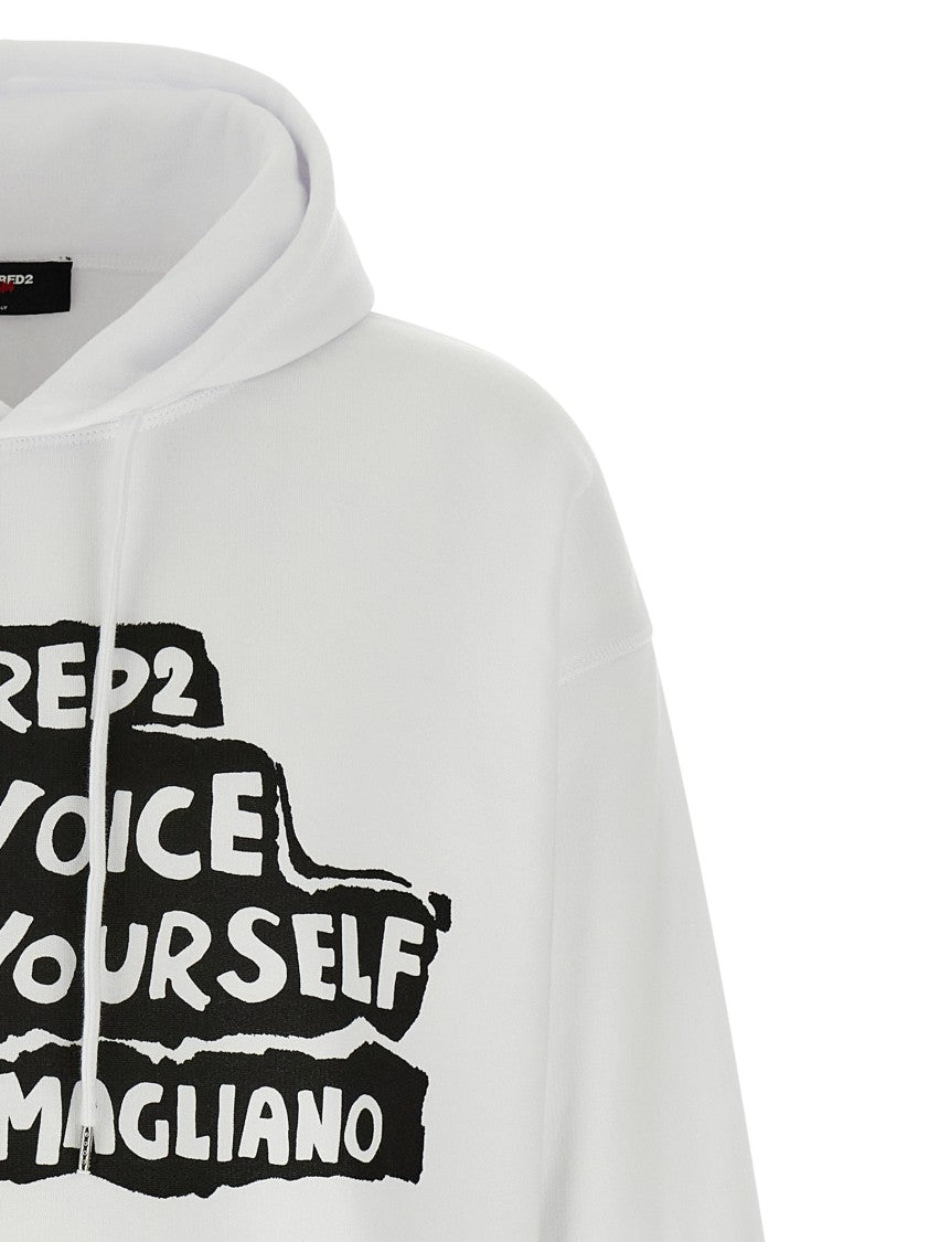 Dsquared2 Capsule Hoodie In Fleece Cotton