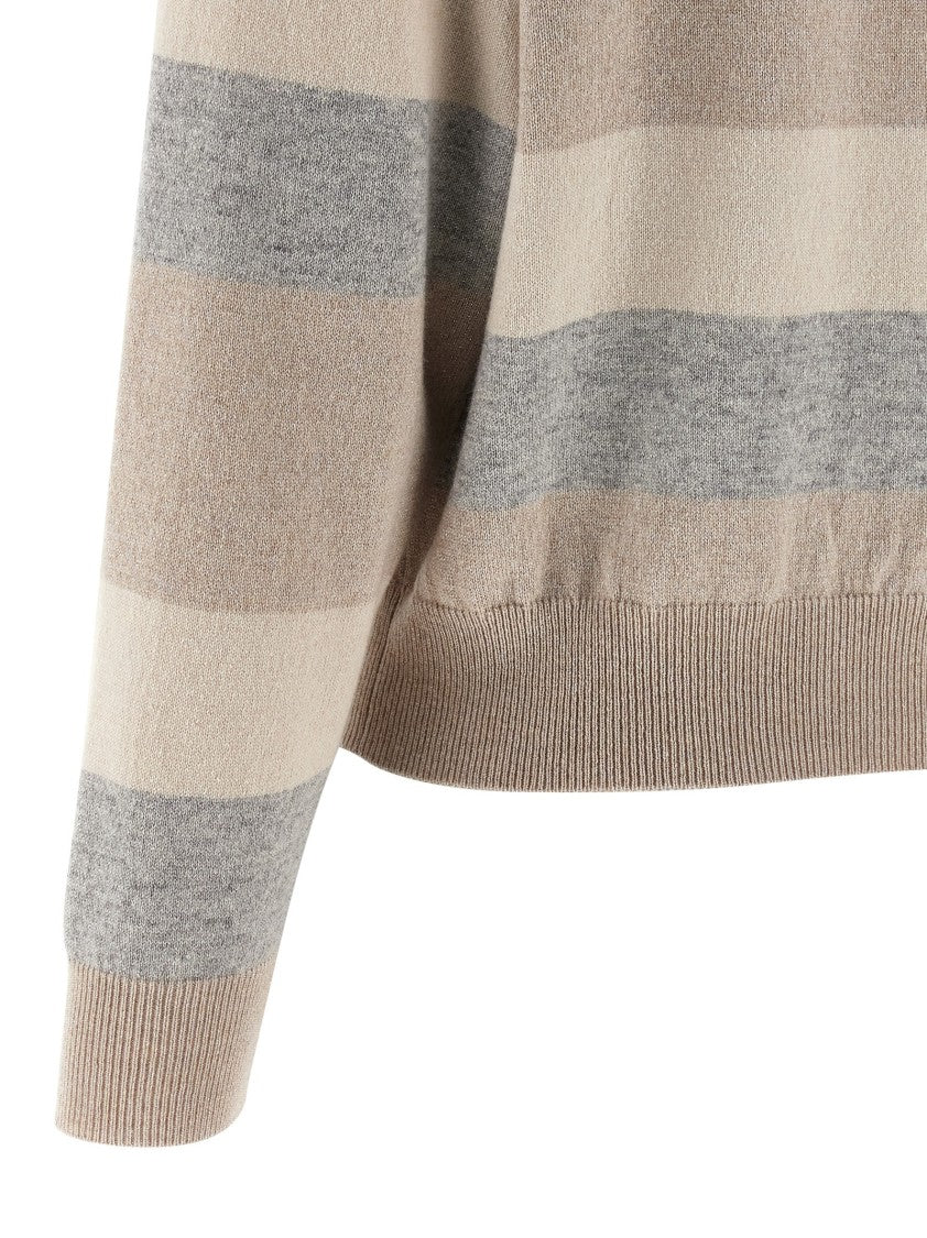 Peserico Laminated Wool And Cashmere Blend Sweater