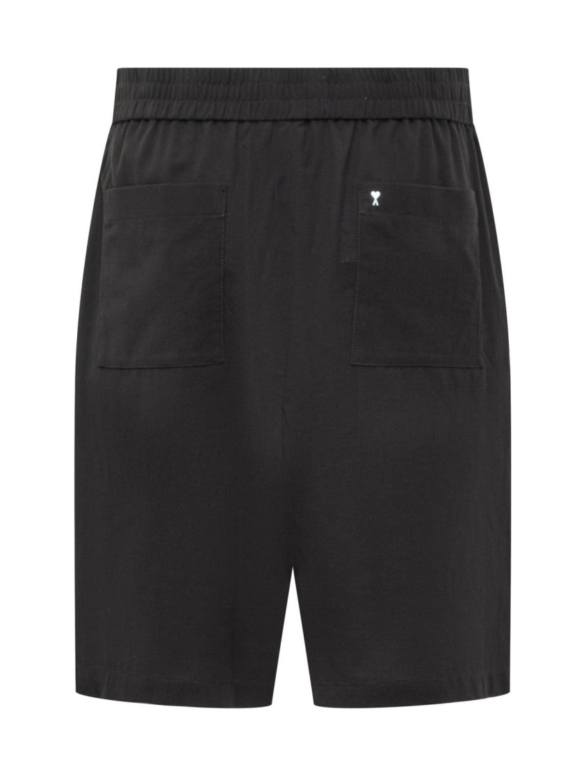 Ami Relaxed Bermuda Shorts With Elastic Waistband