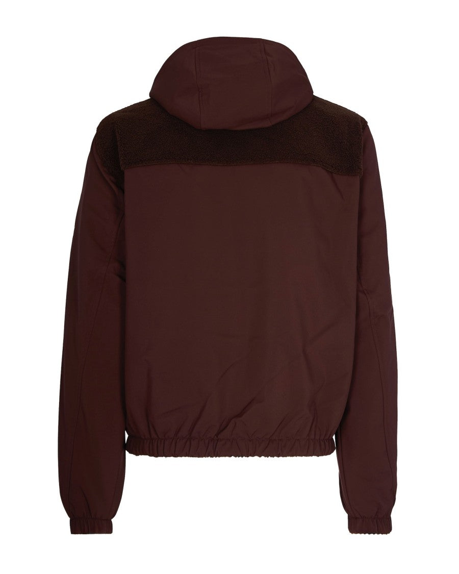 Arte Antwerp Technical Sherpa And Nylon Brown Giubbino