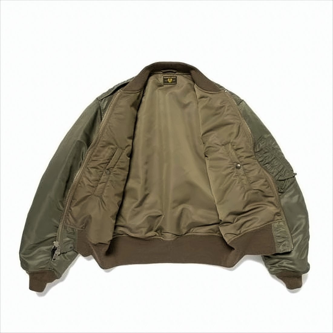 Humanmade Military-Inspired Olive Nylon Bomber Jacket With Utility Features