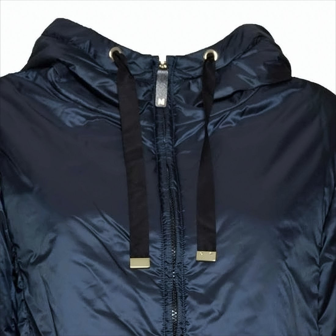 Max Mara Smooth Blue Jacket With Adjustable Hood