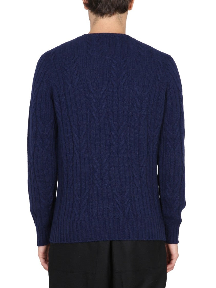 Drumohr Textured Knit Cashmere Sweater