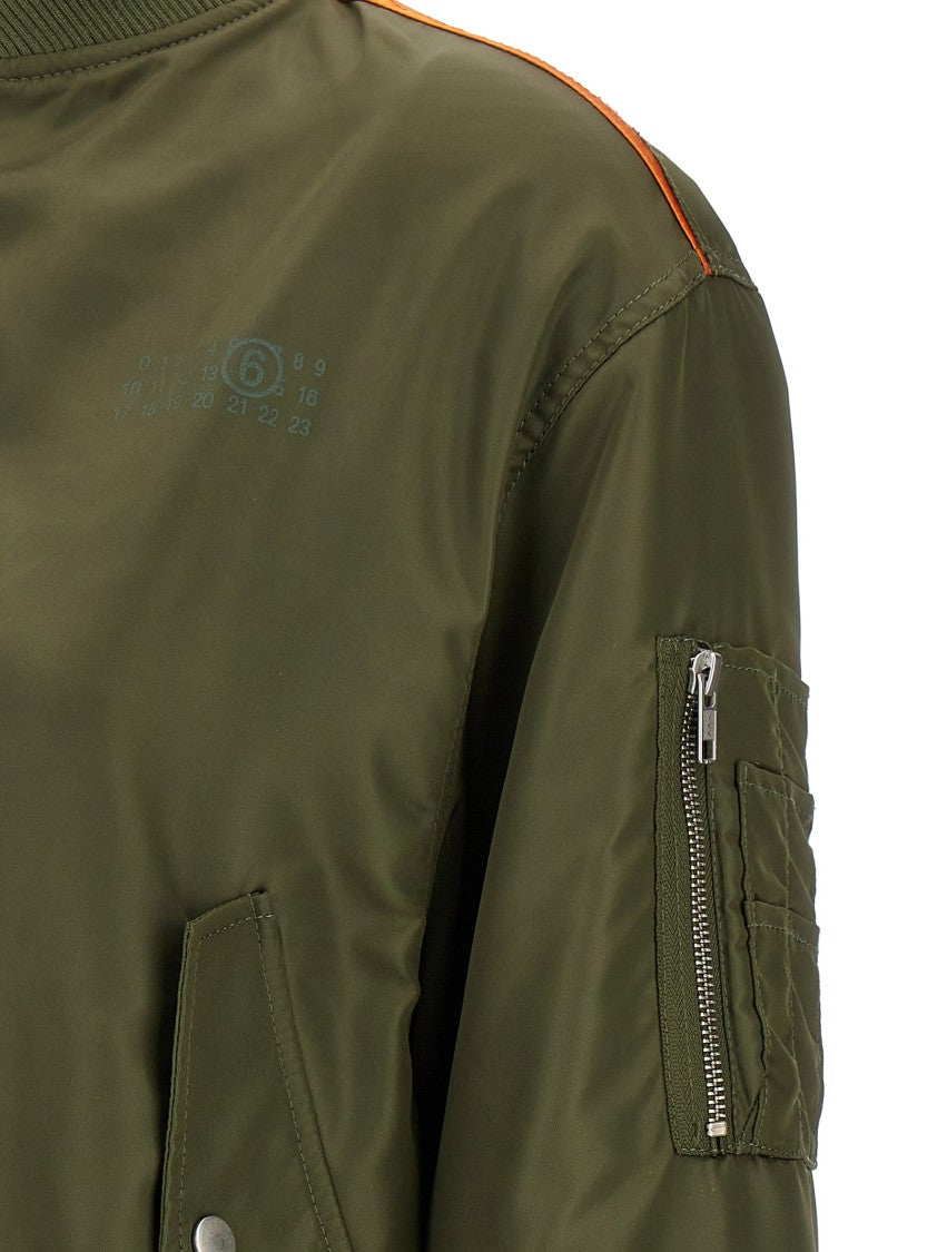 Mm6 By Maison Margiela Hem Bomber Jacket With Contrast Inserts
