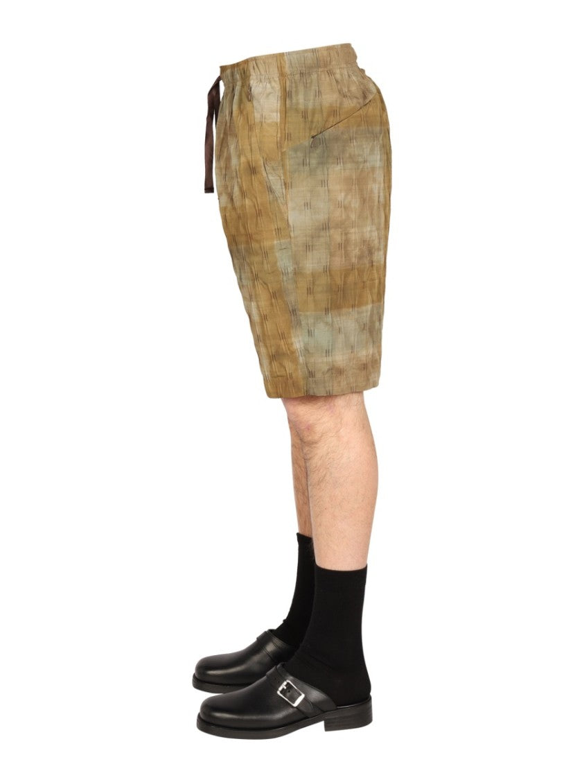 Needles Earthy Checkered Bermuda Shorts