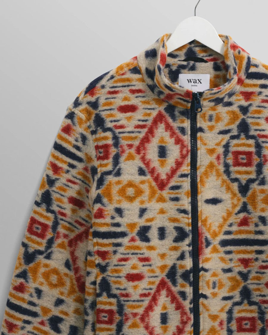 Wax London Geometric Patterned Wool Blend Jacket