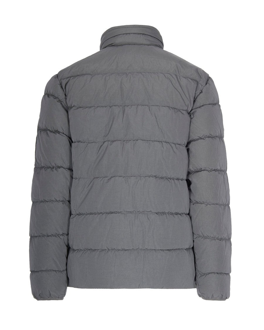 C.P. Company Quilted Gunmetal Padded Jacket With Hidden Hood