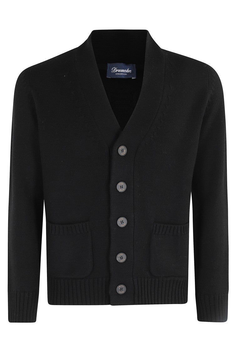 Drumohr V-Neck Merino Wool Cardigan