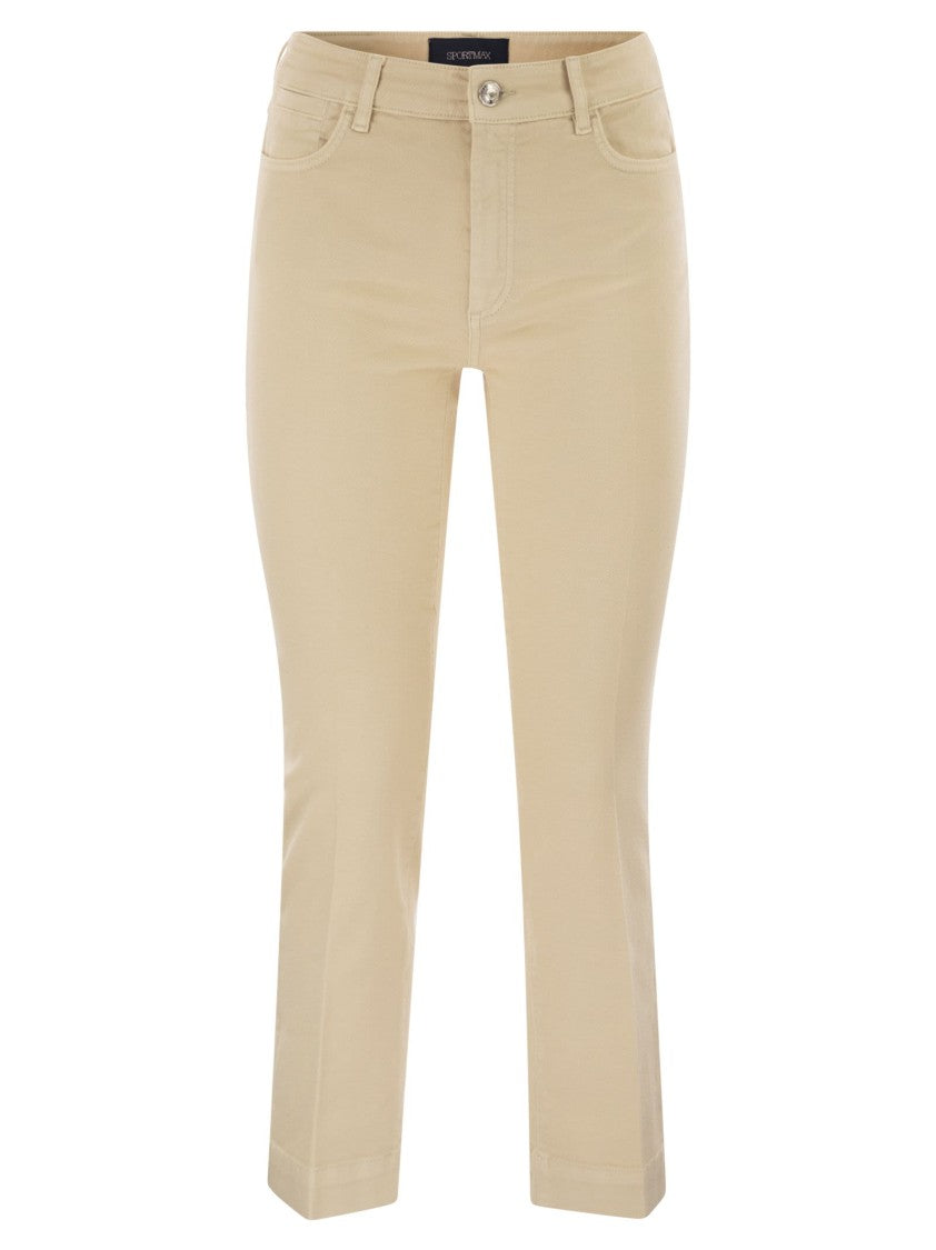 Sportmax Enna - Denim Pants With Mini Flare Line