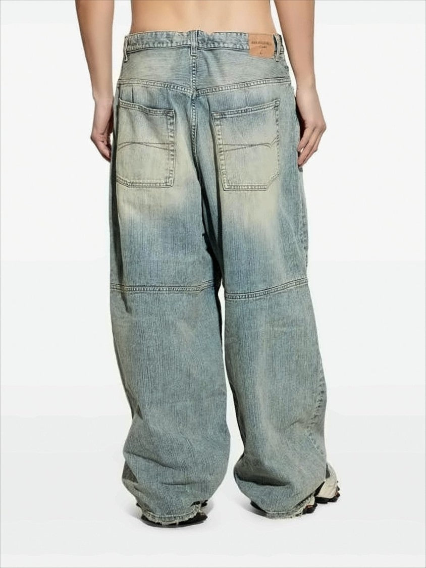Balenciaga Loose Fit Vintage-Style Denim Pants