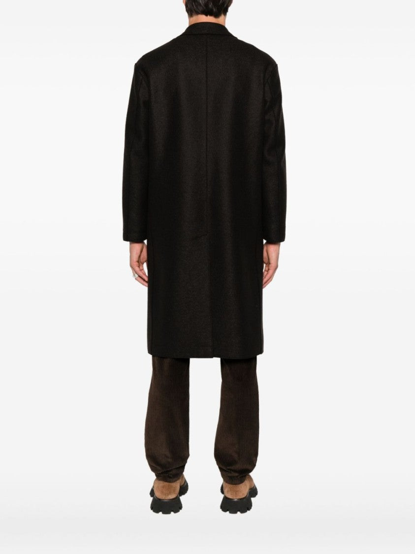 Harris Wharf London Tailored Long Coat With Classic Lapel