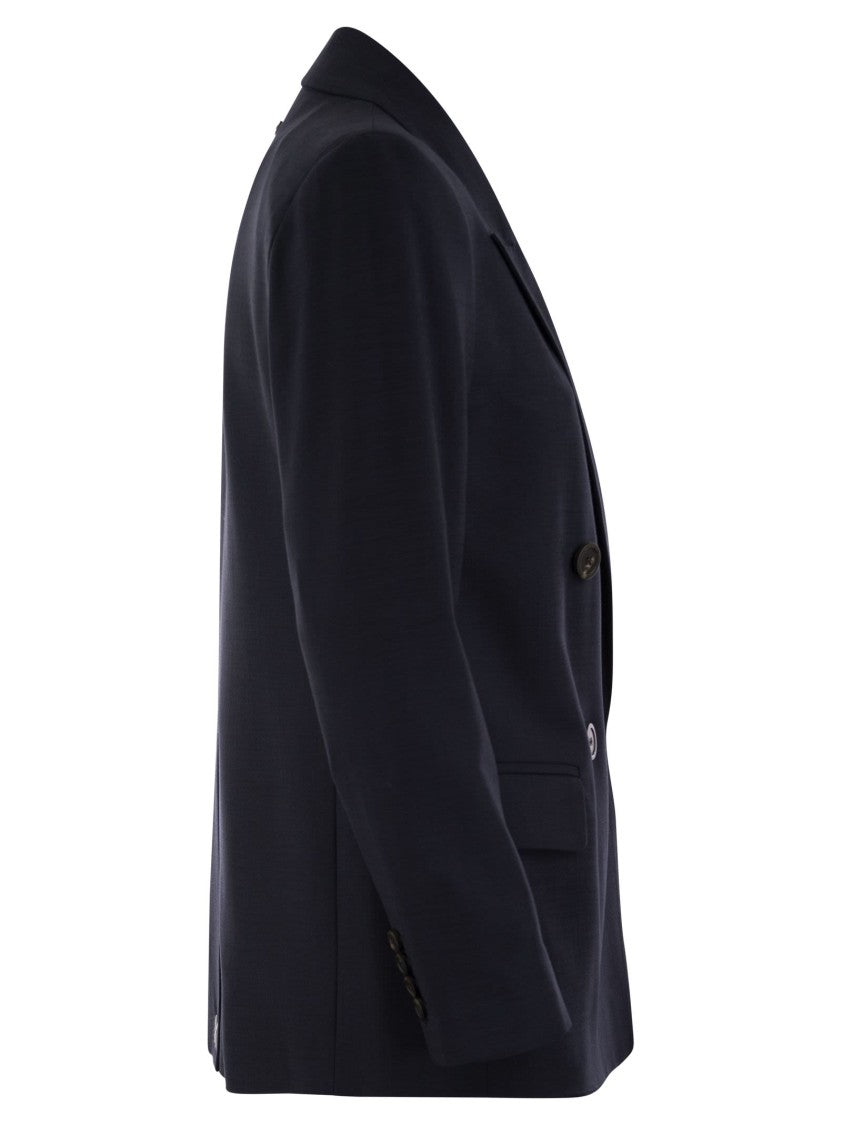 Peserico Viscose Blend Double-Breasted Blazer