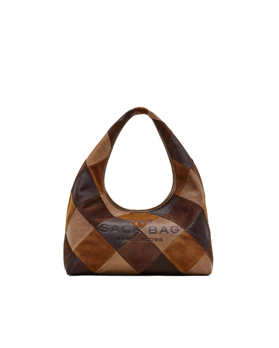Marc Jacobs The Suede Patchwork Sack Bag Brown Multi