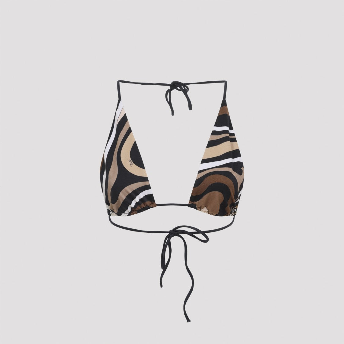 Pucci Abstract Triangle Swim Top With Adjustable Ties