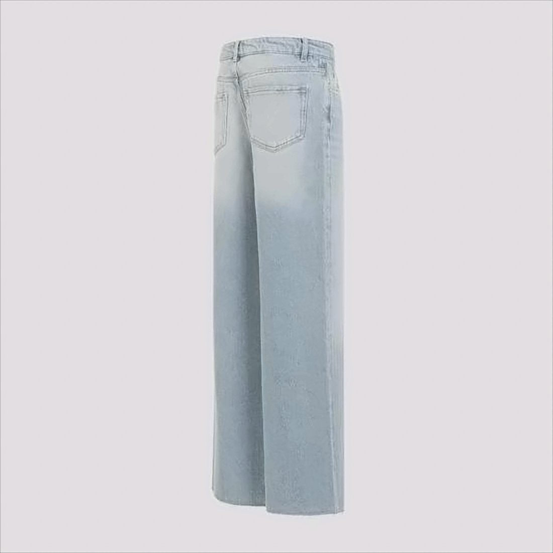 Ganni Light Wash Wide-Leg Denim Pants With Vintage Appeal