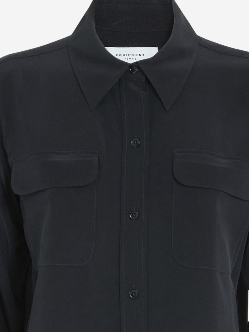 Equipment Silk Shirt With Classic Collar