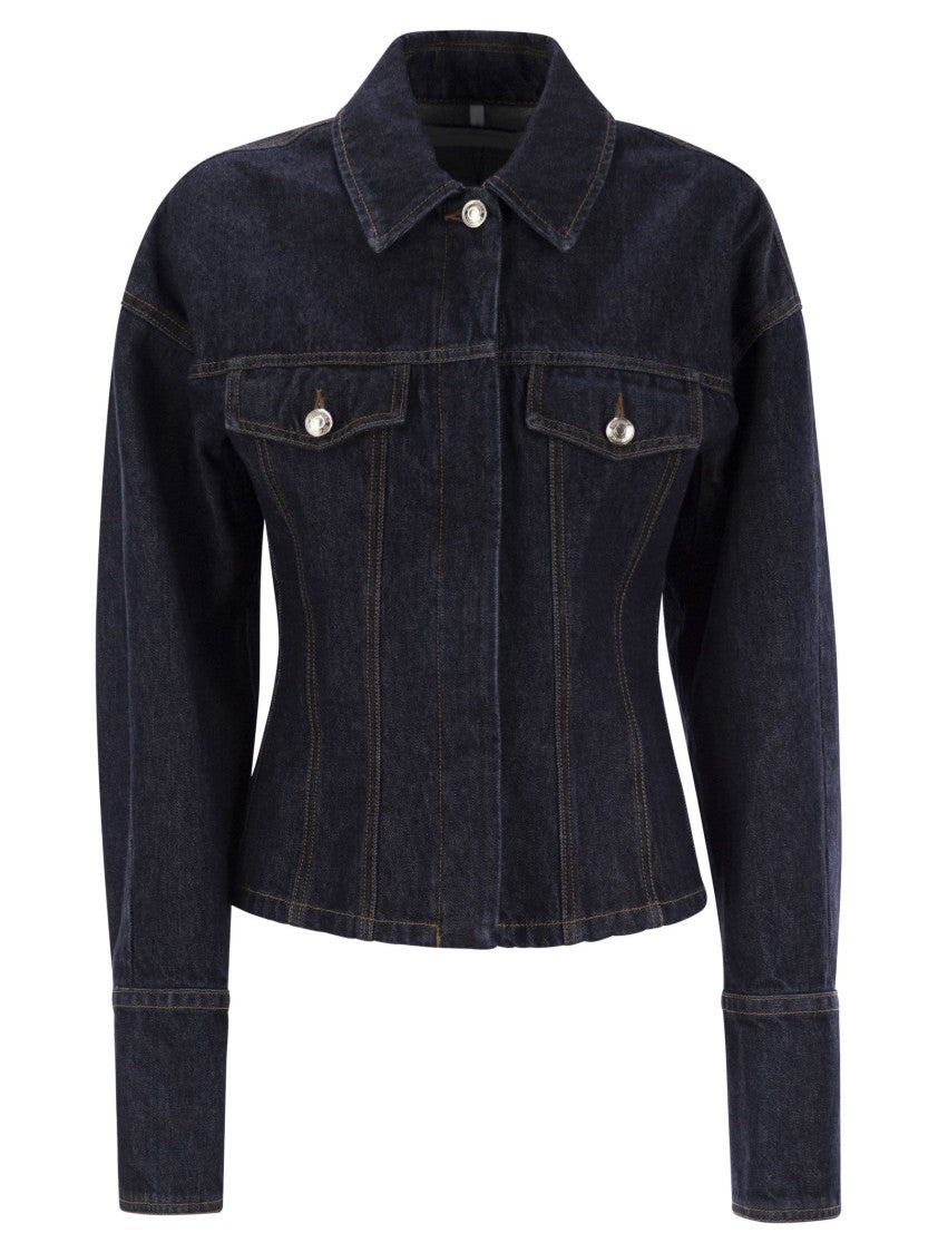 Sportmax Gance - Denim Fitted Jacket