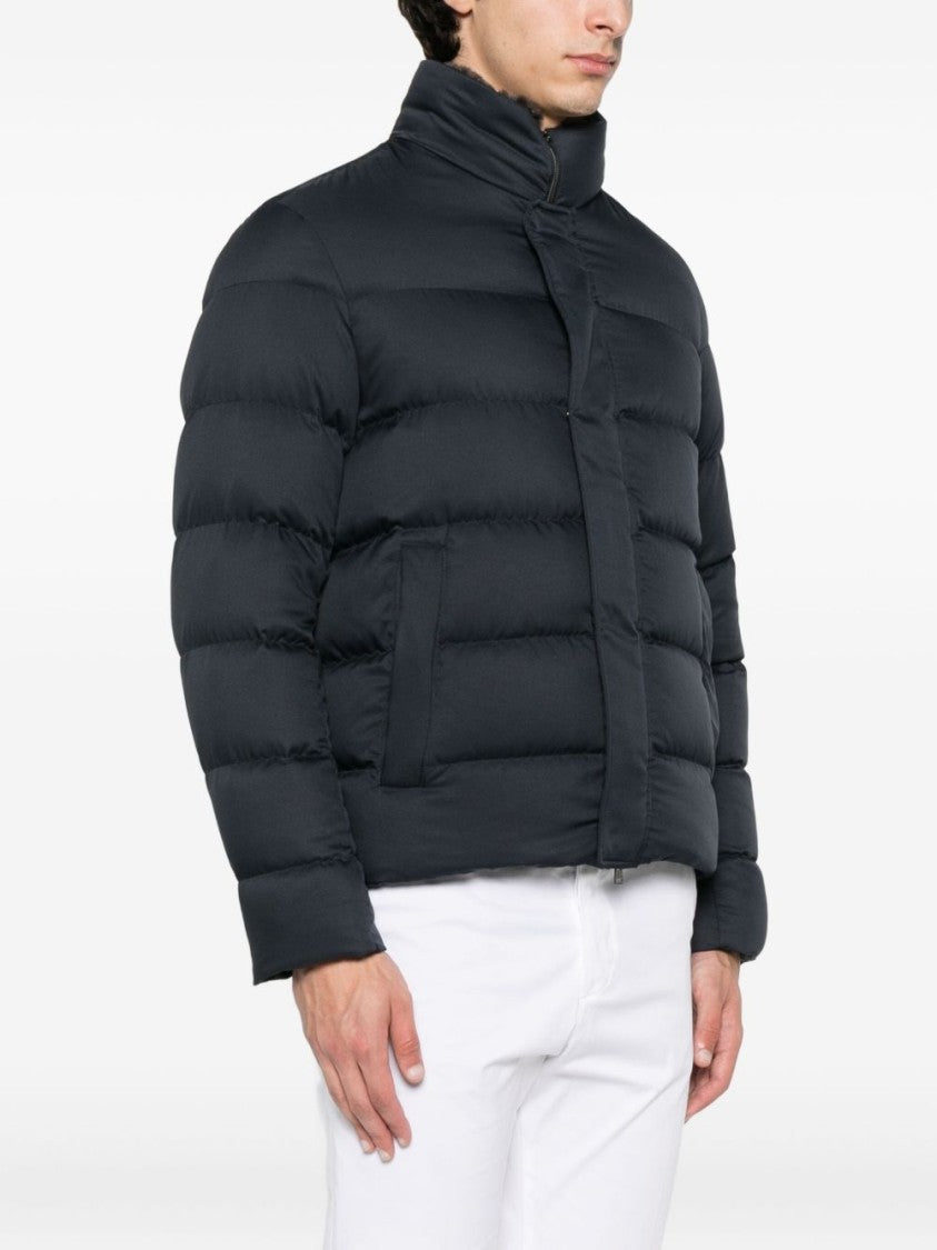 Herno Quilted Puffer Jacket With High Collar