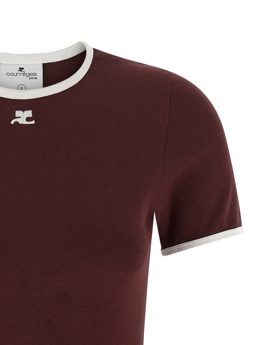 Courrèges 'Signature Contrast' T-Shirt