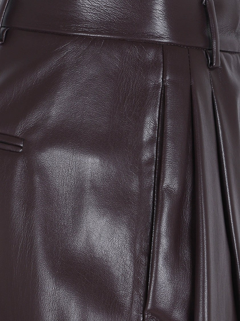 The Andamane Tapered Vegan Leather Trousers