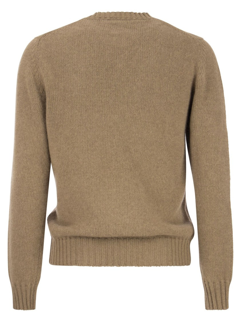Pt Torino Crew-Neck Pullover In Wool And Angora Blend