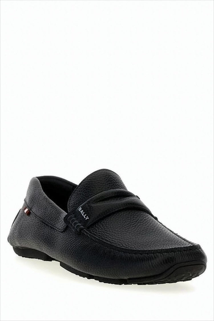 Bally Textured Black Leather Loafer