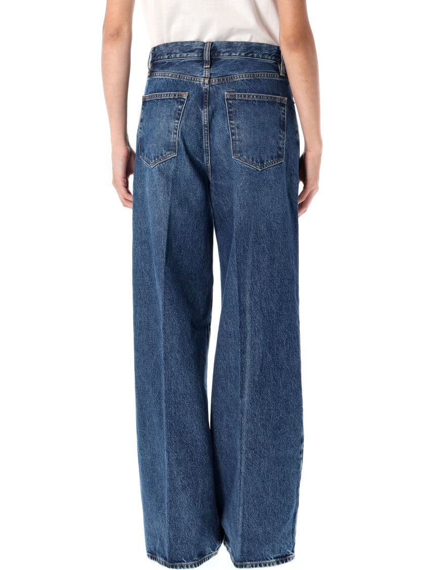 Frame Wide-Leg Denim Jeans With High Waist