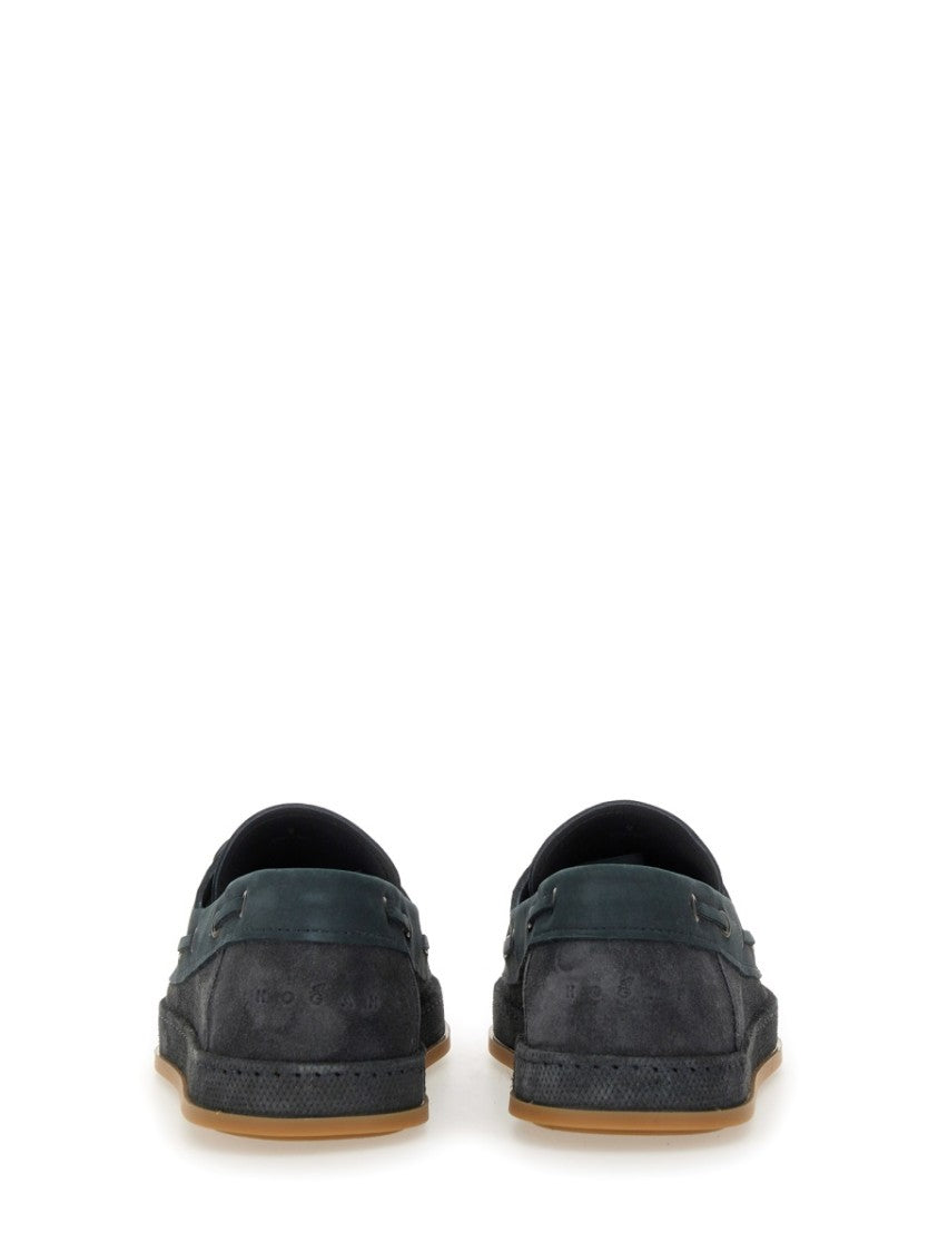 Hogan Leather Boat Moccasin