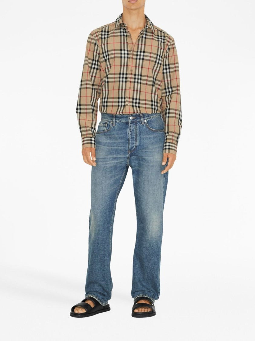 Burberry Check Print Shirt With Vintage Pattern